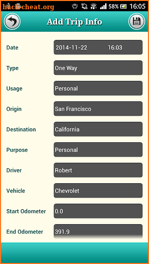 Mileage Pro for Android screenshot