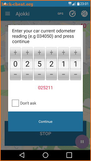 Mileage report tool  - taximeter Ajokki screenshot