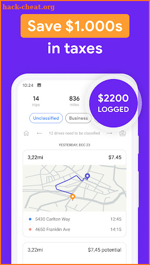 Mileage Tracker - Automatic Tracking by Saldo Apps screenshot