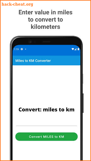 Miles to KM Converter screenshot
