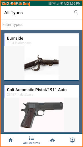 Military Arms Collectors Database screenshot