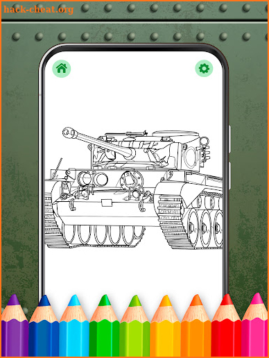 Military Tanks Coloring Book screenshot