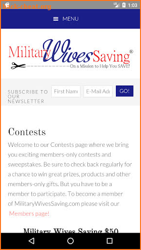 Military Wives Savings screenshot