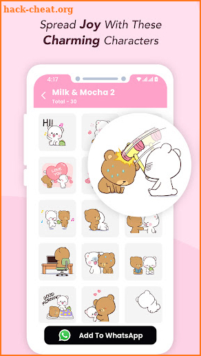 Milk Mocha Delight Stickers screenshot