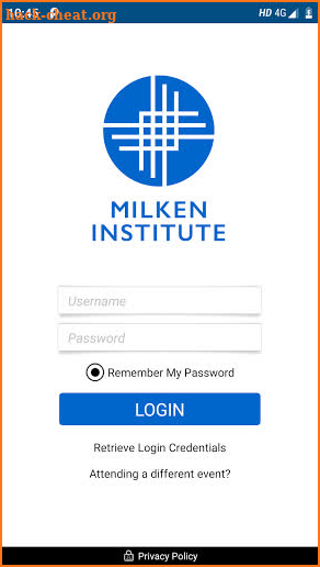 Milken Institute Events screenshot