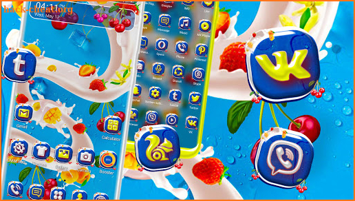 Milky Fruit Theme Launcher screenshot