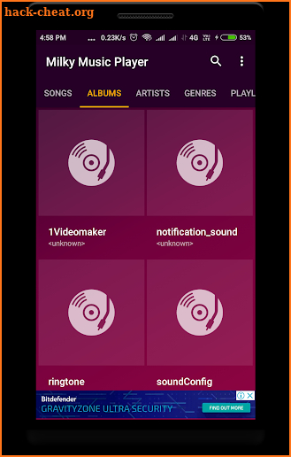Milky Music Player screenshot