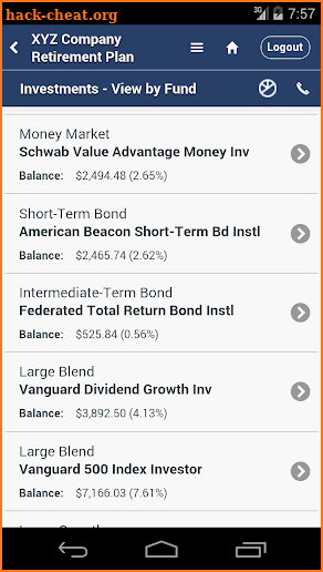 Milliman Mobile Benefits screenshot