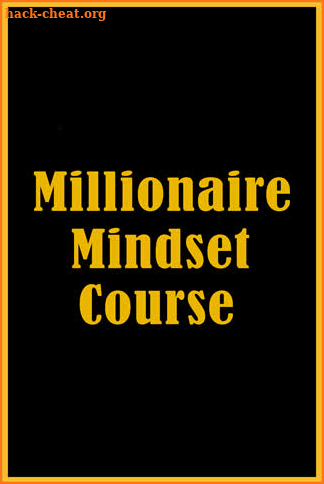 Millionaire Mindset Course screenshot