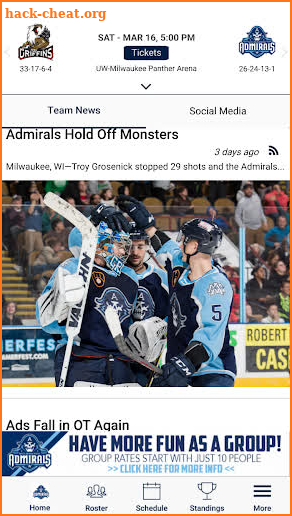 Milwaukee Admirals screenshot