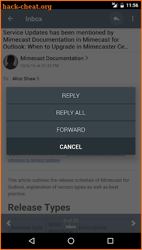 Mimecast Mobile screenshot