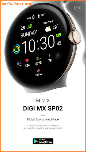 MIMIX Digital Sp02 Watchface screenshot