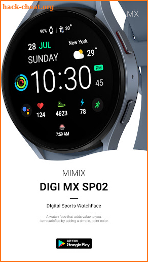 MIMIX Digital Sp02 Watchface screenshot