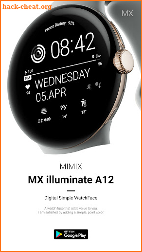 MIMIX illuminate A12 Watchface screenshot