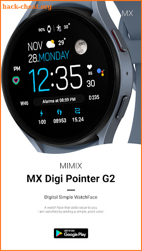 MIMIX MX Pointer G2 Watchface screenshot