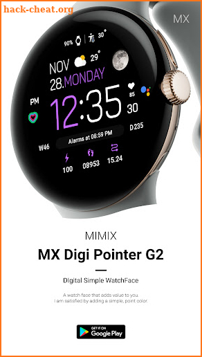 MIMIX MX Pointer G2 Watchface screenshot