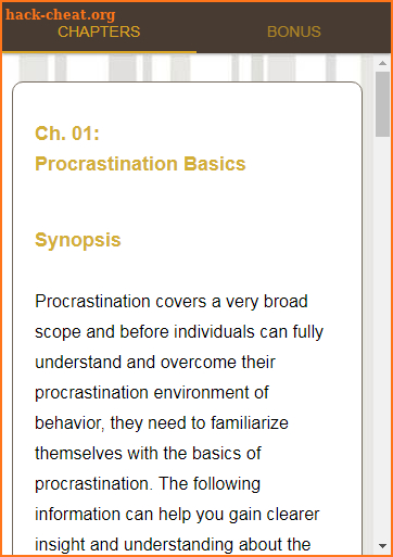 Mindset and Procrastination screenshot