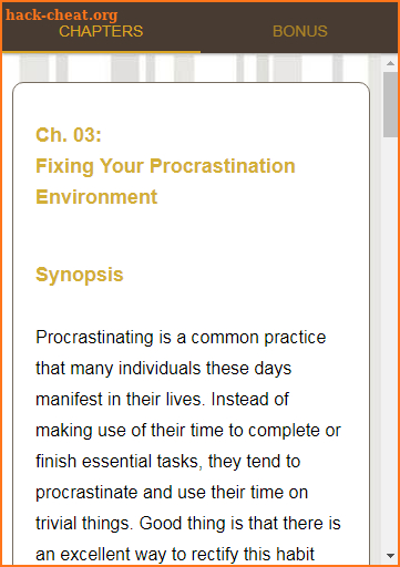 Mindset and Procrastination screenshot