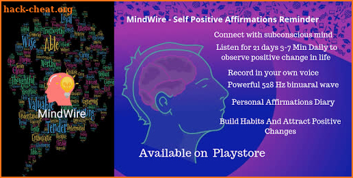 MindWire - Self Positive Affirmations Reminder screenshot