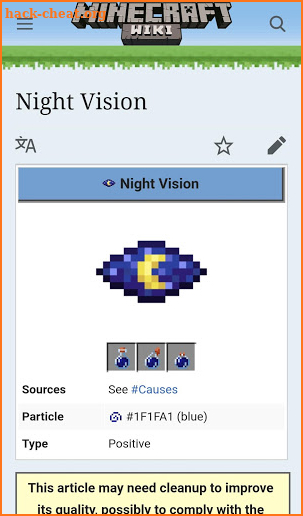 Minecraft Wiki screenshot
