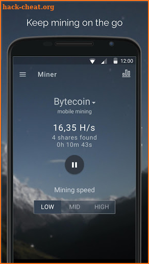 MinerGate Mobile Miner screenshot