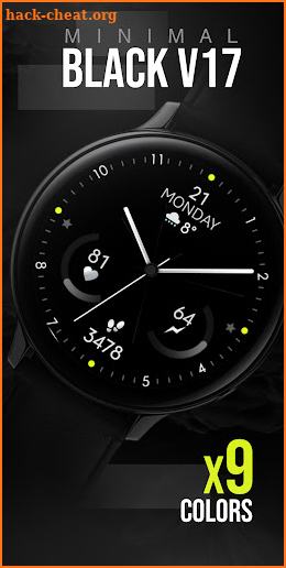Minimal Black v17 Watch Face screenshot