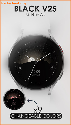 Minimal Black v25 watch face screenshot