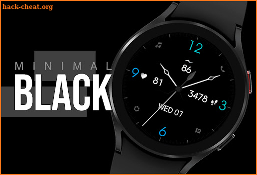 Minimal Black Watch Face screenshot