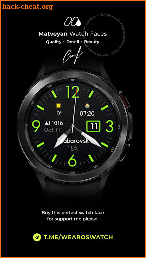 Minimal classic watch face screenshot