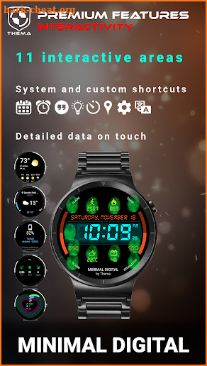 Minimal Digital Watch Face screenshot
