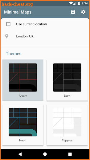 Minimal Maps - Themed Map Wallpapers screenshot