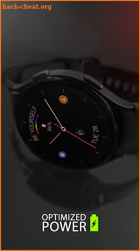 Minimal Rainbow watch face screenshot