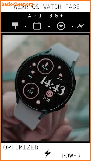 Minimal Rose Gold 5 Watch Face screenshot