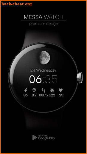 Minimal Watch Face Moon screenshot