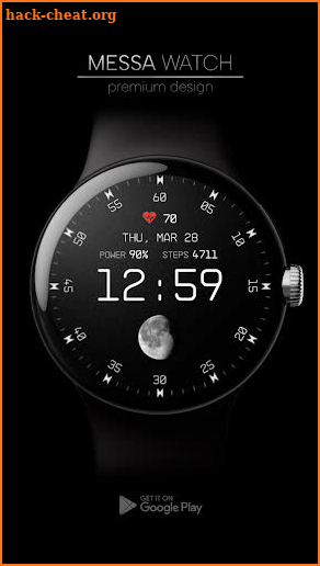 Minimal Watch Face Moon Space screenshot