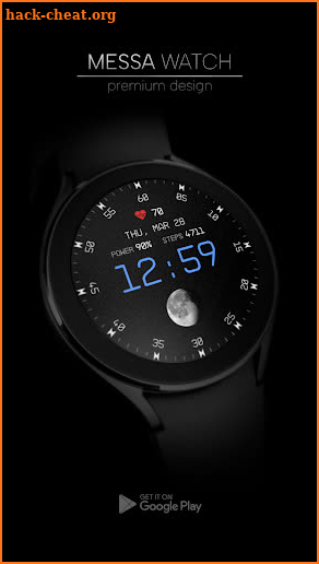 Minimal Watch Face Moon Space screenshot