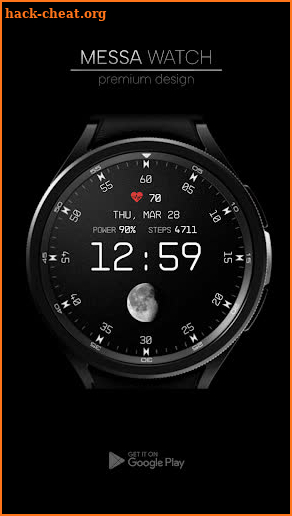 Minimal Watch Face Moon Space screenshot