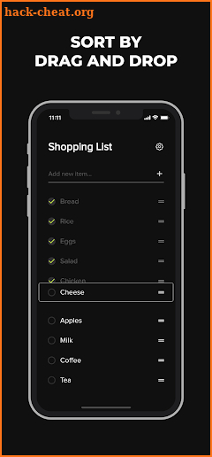 Minimalist Shopping List screenshot