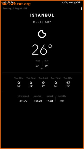Minimalist Weather PRO - Simple, Elegant, Clean screenshot