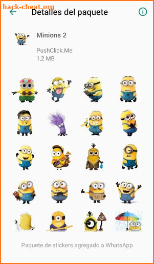 Minion stickers for WhatsApp screenshot