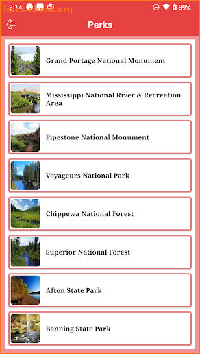 Minnesota National and State Parks screenshot