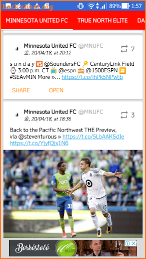 Minnesota Soccer All News & Player's info screenshot