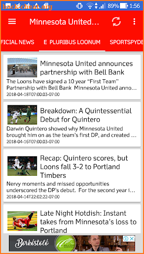 Minnesota United FC All News screenshot