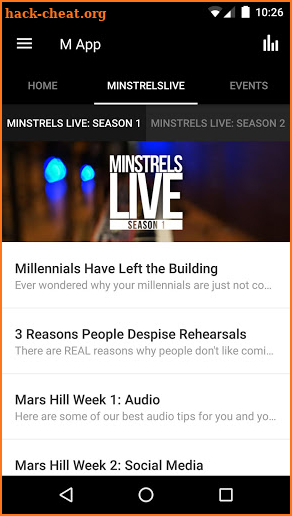 Minstrels App screenshot