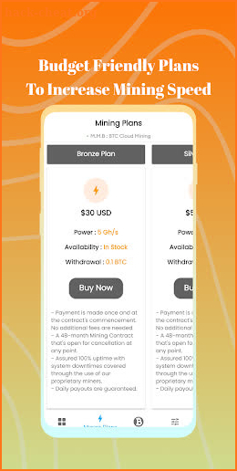MintMyBitcoin Cloud BTC Mining screenshot