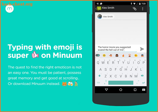 Minuum Keyboard Free + Emoji screenshot