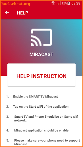 Miracast screenshot