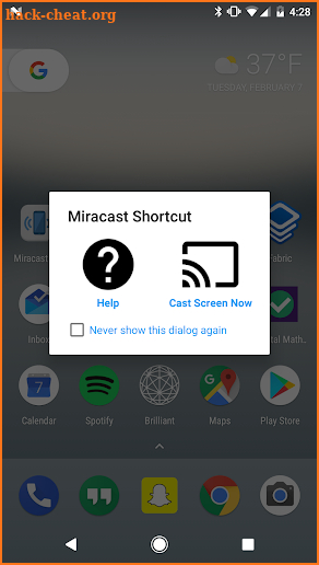 Miracast Screen Sharing/Mirroring Shortcut screenshot