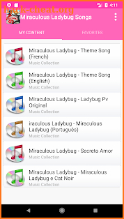 Miraculous Ladybug songs screenshot