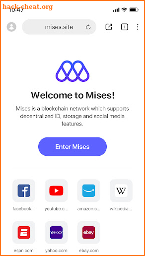 Mises Browser screenshot